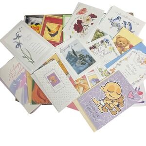 Lot of 20 Assorted Greeting Cards‎ Lot Birthday Get Well Baby Occasions Mixed